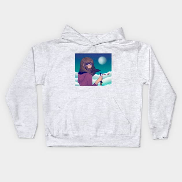 Lofi Samurai Kids Hoodie by Eve Shmeve